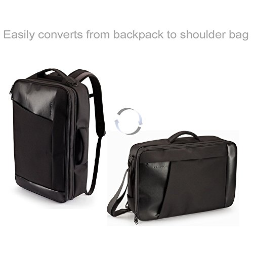 SLAPPA Pivot Expandable 18.4" Laptop Backpack + Shoulder bag - Checkpoint Friendly - Fits 17", 18" and 18.4" Laptops