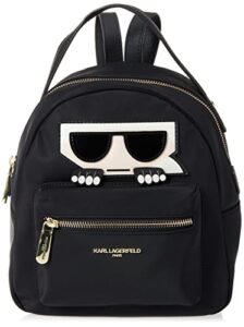 karl lagerfeld paris women’s amour small backpack, black, one size