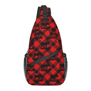 moose chest bag shoulder bag, animal sling backpack casual travel bag for men and women