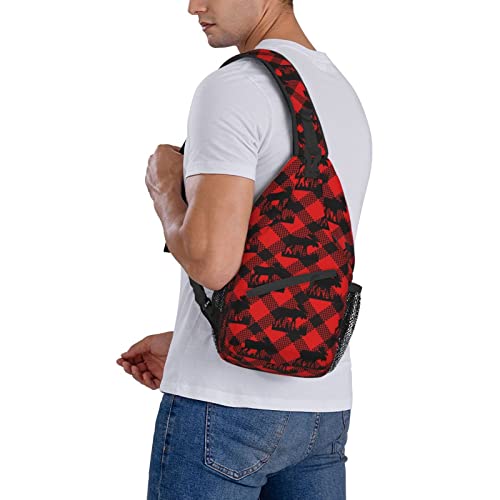 Moose Chest Bag Shoulder Bag, Animal Sling Backpack Casual Travel Bag For Men And Women