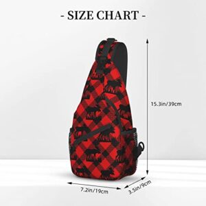 Moose Chest Bag Shoulder Bag, Animal Sling Backpack Casual Travel Bag For Men And Women