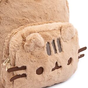 Pusheen Backpack Fur 3D Cat Beige Fluffy Rucksack 16”