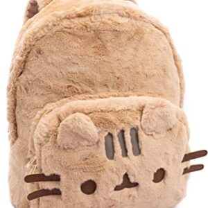 Pusheen Backpack Fur 3D Cat Beige Fluffy Rucksack 16”