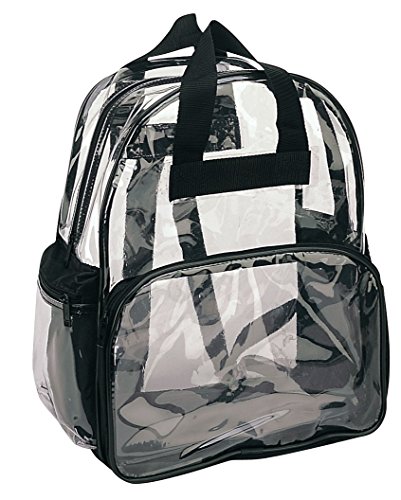 NuFazes Clear Backpack- See Through Clear Backpacks- School Sports Work Security Travel