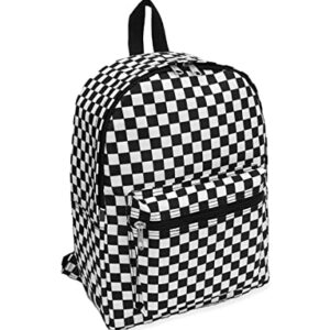 Everest Luggage Multi Pattern Backpack, Checkered, Medium