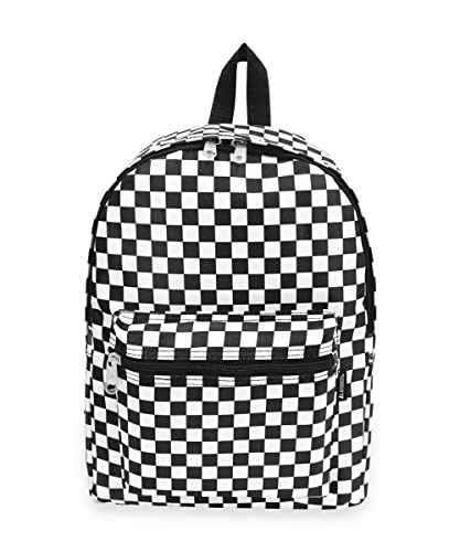 Everest Luggage Multi Pattern Backpack, Checkered, Medium