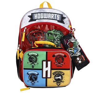 harry potter backpack hogwarts houses 5-piece backpack bag set