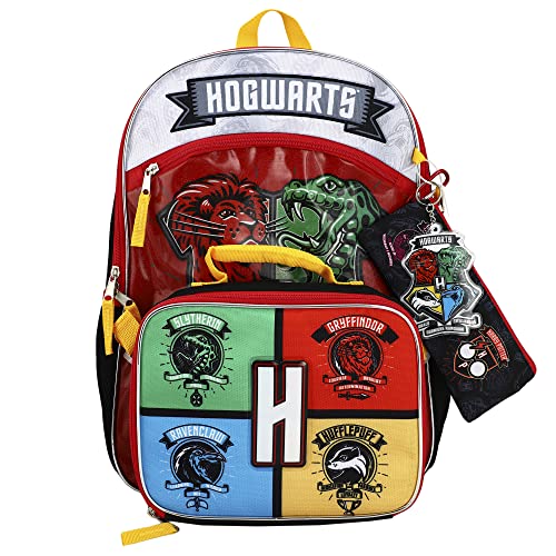 Harry Potter Backpack Hogwarts Houses 5-Piece Backpack Bag Set