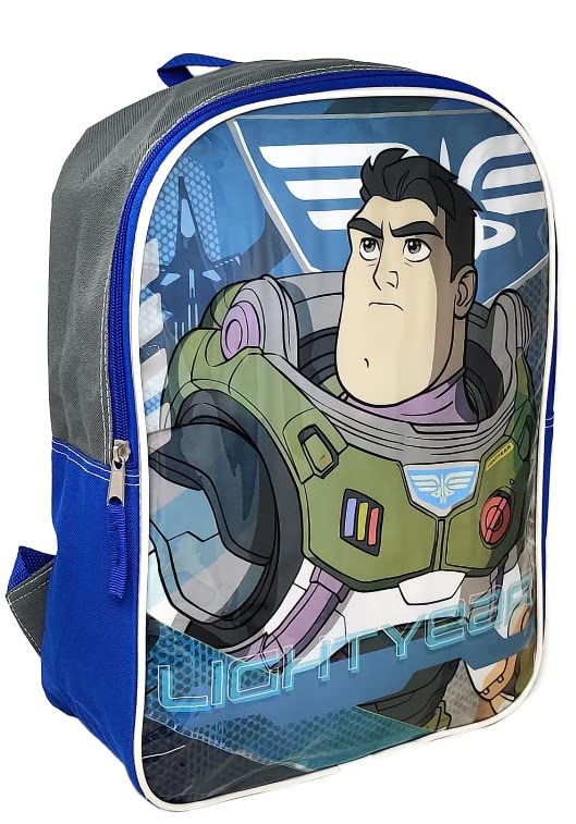 BUDDY N BUDDIES Lightyear Rectangle Lunch Bag, and Buzz Lightyear 15 Backpack with Plain Front