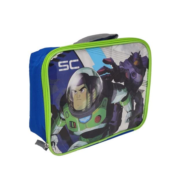 BUDDY N BUDDIES Lightyear Rectangle Lunch Bag, and Buzz Lightyear 15 Backpack with Plain Front