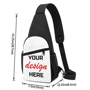 Custom Sling Bag Custom Bags Crossbody Bags Chest Bag For Men Women Personalized Shoulder Backpack Customize Travel Bag Hiking Daypacks Sling Backpack Crossbody Daypack Casual Backpack
