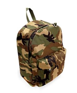 everest classic woodland camo backpack, camouflage, one size