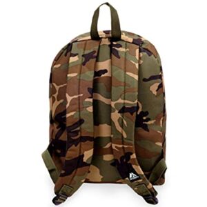 Everest Classic Woodland Camo Backpack, Camouflage, One Size