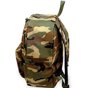 Everest Classic Woodland Camo Backpack, Camouflage, One Size