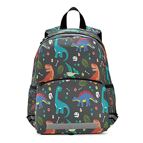 senya Kids Backpack Dinosaur Pattern Colorful Kindergarten School Bag for Toddler Girls Boys