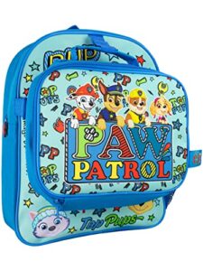 paw patrol kids backpack and lunchbag set blue