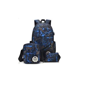 umily school backpacks school bookbag set 3 pieces fit 15 inch laptop shoulder bag travel daypack with usb charging port