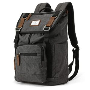 xincada canvas backpack rucksack travel laptop backpack high density college school bookbag backpacks fits 15.6 inch laptop daypack for men