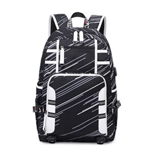 Middle-High School Backpacks for Teens Boys Mens with USB Charger, Capacity Boys Elementary Bookbags Laptop Backpacks, Water-resistant Travel Rucksacks