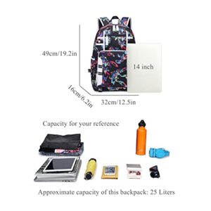 Middle-High School Backpacks for Teens Boys Mens with USB Charger, Capacity Boys Elementary Bookbags Laptop Backpacks, Water-resistant Travel Rucksacks