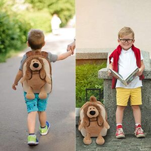 FUNDAY Toddler Backpack with Removable Wheels - Little Kids Luggage Backpack with Stuffed Animal Toy for Toddler Boys and Girls