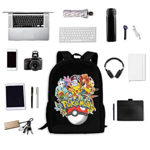 JIWEI Laptop Backpack Anime 17 Inch Large Capacity Bookbag Lightweight Backpacks for Boys Girls Hiking Travel