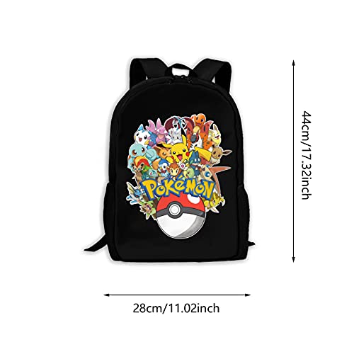 JIWEI Laptop Backpack Anime 17 Inch Large Capacity Bookbag Lightweight Backpacks for Boys Girls Hiking Travel