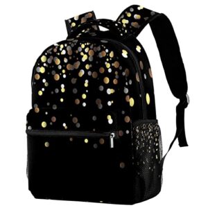 teens student backpacks boys girls school bookbags laptop backpack gold glitter black schoolbag purse casual daypack bag with multiple pockets