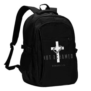religious christian faith jesus funny travel laptop backpack, business anti theft slim durable laptops backpack water resistant college school computer bag gifts for men & women notebook