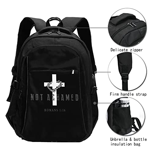Religious Christian Faith Jesus Funny Travel Laptop Backpack, Business Anti Theft Slim Durable Laptops Backpack Water Resistant College School Computer Bag Gifts For Men & Women Notebook
