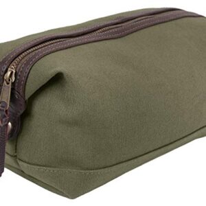 Rothco Canvas & Leather Travel Kit, Olive Drab