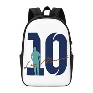 King Of Argentina #10 Messi Classic 17 Inch Laptop Backpack Large Capacity College Backpacks School Bookbags For Women Men