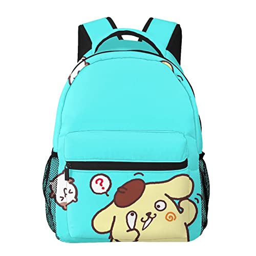 Cartoon Backpack Bookbags Daypack Pom-Pompurin Laptop Bookbag Shoulder Travel Sports Hiking Camping Daypack For Men Women