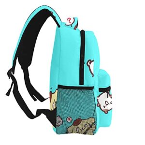 Cartoon Backpack Bookbags Daypack Pom-Pompurin Laptop Bookbag Shoulder Travel Sports Hiking Camping Daypack For Men Women