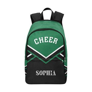 green cheerleaders backpack laptop bag daypack for hiking adult christmas gift, 11.8”(l)x5.51”(w)x17.72”(h)