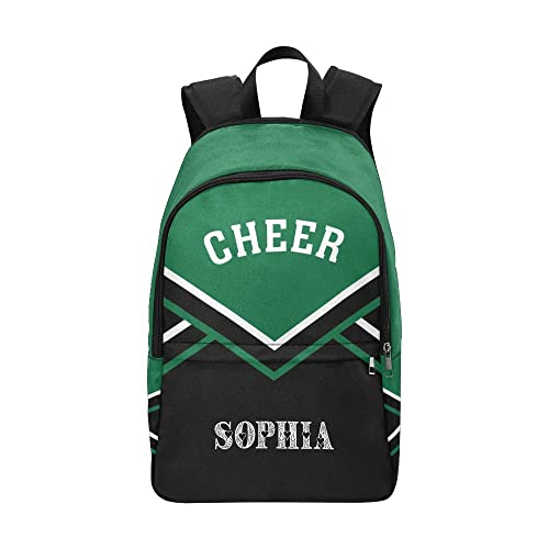 Green Cheerleaders Backpack Laptop Bag Daypack for Hiking Adult Christmas Gift, 11.8''(L)x5.51''(W)x17.72''(H)