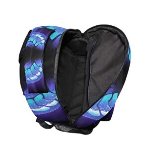 ALAZA Purple Butterfly Wing Backpack Daypack College School Travel Shoulder Bag