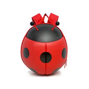 kids happy backpack for unisex toddler,ladybug,child backpack for girl and boy kindergarten, red, 10×6.25×11 inches