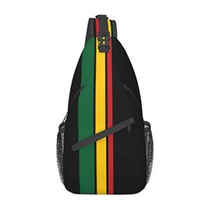 gelxicu vintage jamaican flag sling backpack travel hiking daypack cute jamaica flag crossbody shoulder bag