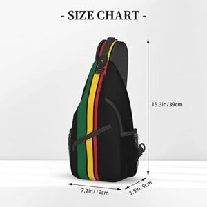 Gelxicu Vintage Jamaican Flag Sling Backpack Travel Hiking Daypack Cute Jamaica Flag Crossbody Shoulder Bag