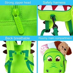 gxtvo Toddler Backpack Leash, 9.5" Kids Dinosaur Safety Leashes Bookbag for Boys Children