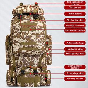 COSCOOA 100L Camping Hiking Backpack Backpacking Backpack Military Backpack for Men Bugout Hiking Bag Survival Rucksack Tactical Bushcraft Backpack Outdoor Camping Bag