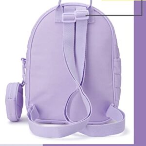 Reebok Women's Backpack - Artemis Quilted Shoulder Purse - Travel Gym Bag for Kids, Teens, and Adults, Size One Size, Pastel Lilac