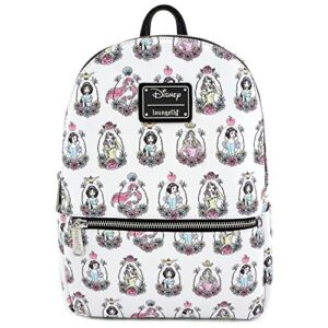loungefly princess portraits faux leather mini backpack standard