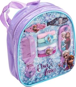 frozen backpack with assorted hair accessories