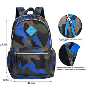 COTEetCI School Backpack for Boys Camouflage Student Bookbag Lightweight Kids Shoulder Daypack Travel Back Pack