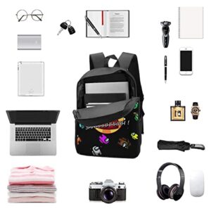 Game Backpack with Side Pockets Multifunction Laptop Bag Unique Book Bag Durable Travel Bag for Boy Girl Teen Adult