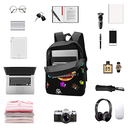 Game Backpack with Side Pockets Multifunction Laptop Bag Unique Book Bag Durable Travel Bag for Boy Girl Teen Adult