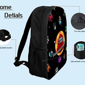 Game Backpack with Side Pockets Multifunction Laptop Bag Unique Book Bag Durable Travel Bag for Boy Girl Teen Adult