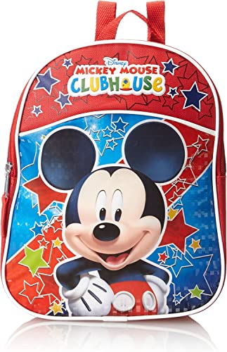 Mickey Mouse Mini Backpack with Lunch Box Set - 4 Pc Bundle with 11" Mickey Backpack, Mickey Mouse Lunch Bag, Temporary Tattoos, More | Mickey Mouse Backpack for Toddler